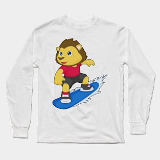 Lion Snowboard Winter sports Long Sleeve T-Shirt